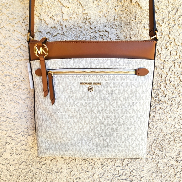 Michael Kors Jet Set Charm Borsa A Tracolla Piccola Nord-Sud - Nylon Resistente, Con Zip E Tasche